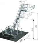 фото Стремянка передвижная алюминиевая для обслуживания цистерн (код: СПА-Н)
