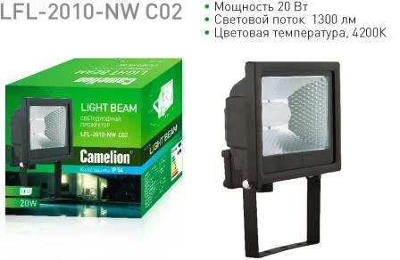 Фото Прожектор Camelion LFL-2010-NW светодиодный SMD 20Вт 4300К черный