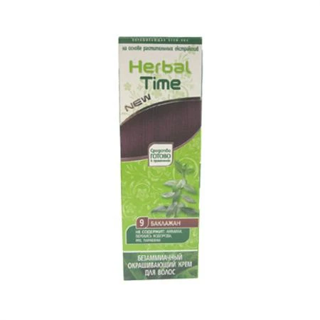 Фото Крем-хна для волос Баклажан Herbal Time Роза Импекс 75 ml