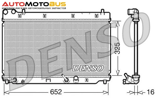 Фото Радиатор охлаждения двигателя DENSO DRM40014