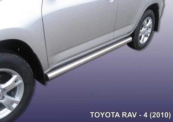 Фото Slitkoff Защита порогов d76 труба Toyota Rav 4 2010