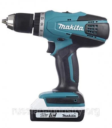 Фото Дрель-шуруповёрт аккумуляторная Makita DF457DWE 18 В 1.5 Ач 42 Нм Li-ion