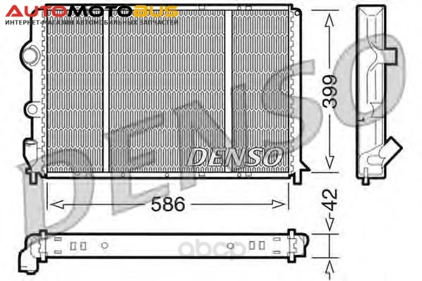 Фото Радиатор 586×399 Denso DRM23051
