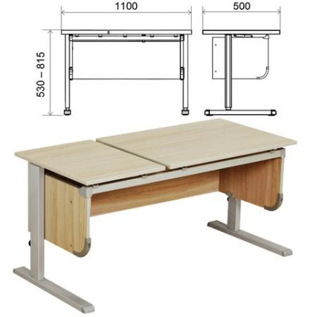 Фото Стол-парта регулируемый "ДЭМИ" СУТ.29