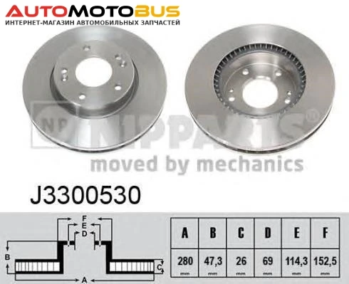 Фото Диск тормозной Nipparts J3300530