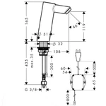 фото Электронный смеситель для раковины Hansgrohe Talis S 32113000 без смешивания, питание от сети (хром)