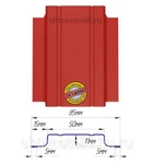 фото Металлический штакетник (евроштакетник) узкий 85мм RAL 3020 Красный