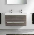 фото Berloni Bagno Fusion FUBS04T2F Тумба с керамической раковиной на 105 см | интернет-магазин сантехники Santehmag.ru