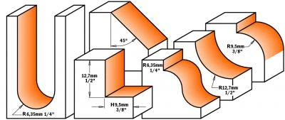 Фото Набор самых популярных фрез S=12.7 (6шт)