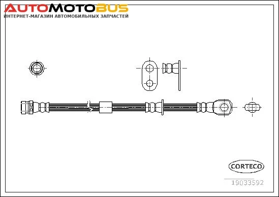 Фото Шланг тормозной CORTECO 19033592