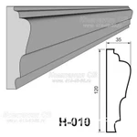 фото Декоративные элементы лепнины - фасадный декор наличник Н-010 на окна из пенопласта