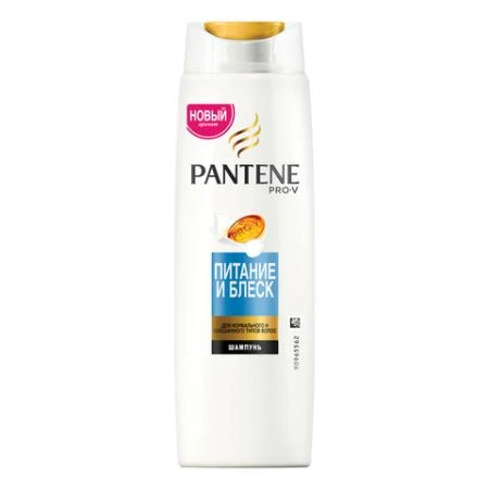 Фото Шампунь 400 мл, PANTENE (Пантин) "Питание и Блеск", ухаживающий