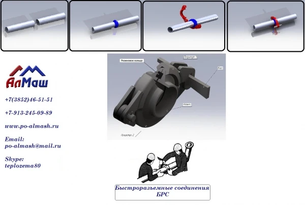 Фото Быстроразъемные соединения БРС для стальных