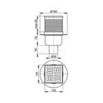 фото Сливной трап AlcaPlast APV2 105x105/50 с гидрозатвором