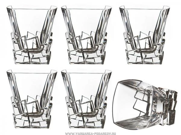 Фото Набор стаканов из 6 шт, крэк 310 мл, высота 10 см,
