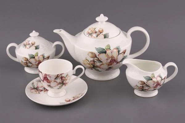 Фото Чайный сервиз на 6 персон 15 пр."ретро" 1200/250/300/400 мл. Porcelain Manufacturing (440-067)