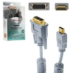 фото Кабель HDMI-DVI-D, 5 м, BELSIS, 2 фильтра, для передачи цифрового видео, пакет, BW1513