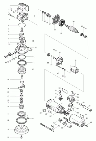 Фото Кольцо уплотнительное Makita BO6040 резиновое редуктора