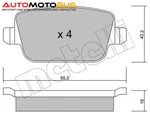 фото Комплект тормозных дисковых колодок METELLI 22-0780-0