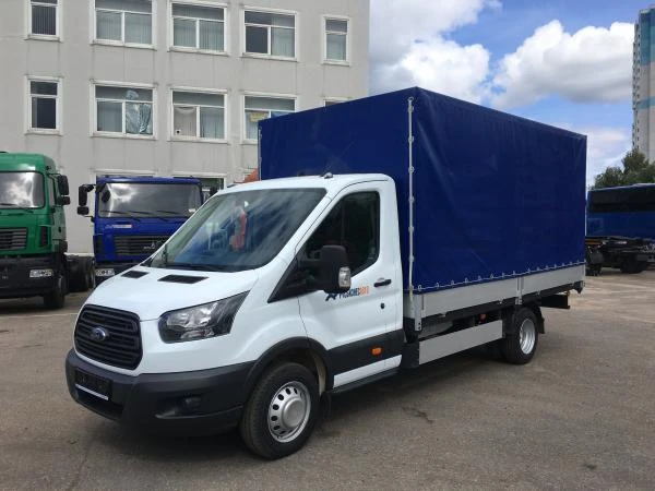 Фото Ford Transit 470EF Бортовая платформа с тентом