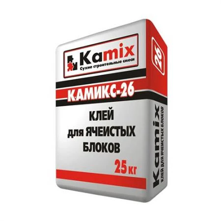 Фото Клей для газобетона и твинблоков "Камикс-26" 25кг