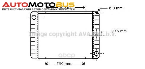 Фото Pадиатор системы охлаждения Volvo 740, 940 85-00 Ava VO2038