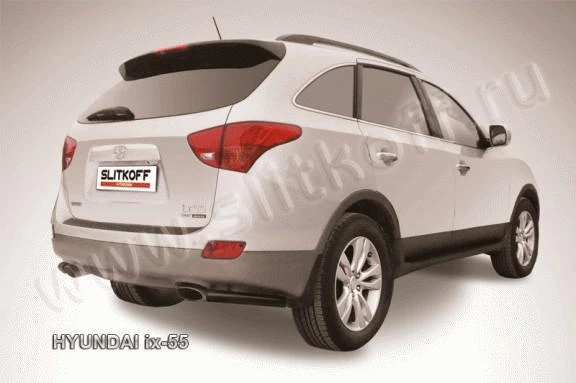 Фото Slitkoff Уголки d57 черные HYUNDAI ix-55