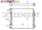 фото Радиатор охлаждения двигателя ZEKKERT MK-1139