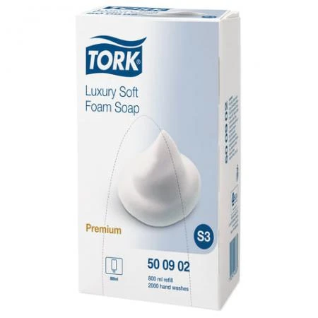 Фото Картридж с жидким мылом-пеной одноразовый TORK (Система S3) Premium