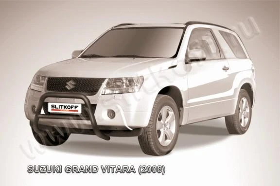 Фото Slitkoff Кенгурятник d57 низкий черный SUZUKI GRAND VITARA (2008) 3 doors