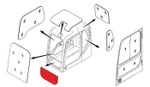 фото Стекло лобовое нижнее (триплекс) 4651654 HITACHI серия ZAXIS-5G