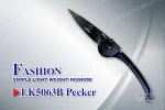 фото Нож Tekut Pecker серии Fashion, лезвие 65 мм, рукоять – нержавеющая сталь Цвет Черный