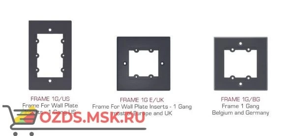 Фото FRAME-1G/US(B) Рамка, типоразмер USA 1G (для трех модулей-вставок); цвет черный