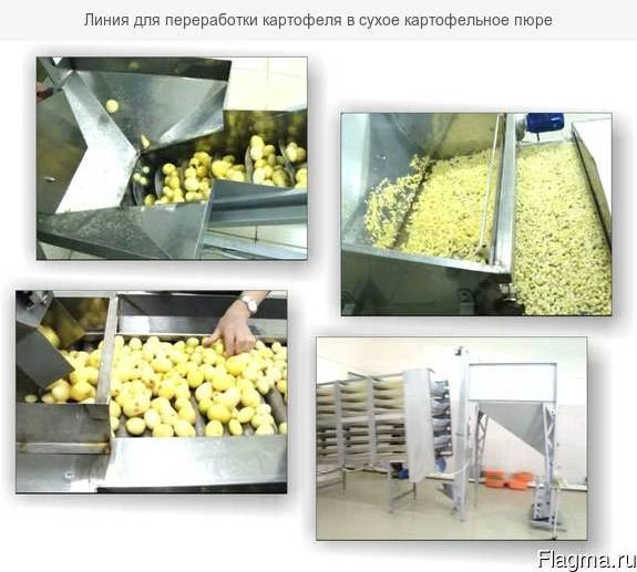 Фото Линия для переработки картофеля в сухое картофельное пюре-хлопья