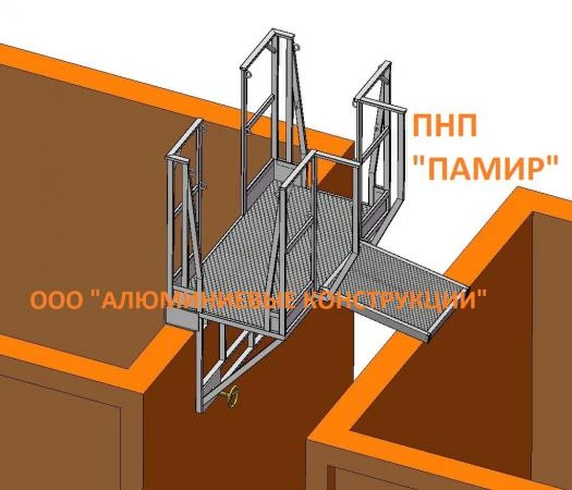 Фото Площадка навесная для полувагонов с 2 лестницами ПНП