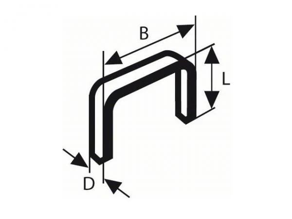 Фото Скобы 6 мм тип 53 ( 1000 шт.) BOSCH