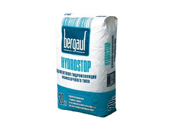 Фото Гидроизоляция Бергауф Hydrostop цементная (20кг)