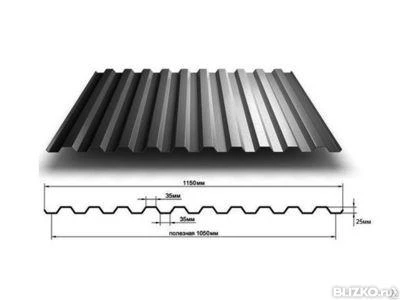 Фото Профнастил оцинкованный С-21 0,4 мм