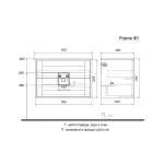 фото Тумба под раковину Aquanika FRAME 80 AQF784552RU120 78,5х45,5х52,5 см. дуб сонома