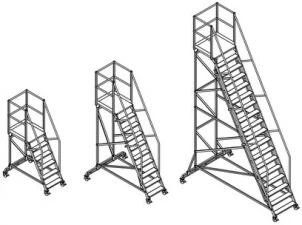 Фото Стремянки передвижные алюминиевые (СПА)