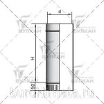 фото Труба прямая без изоляции TH 1000 d115