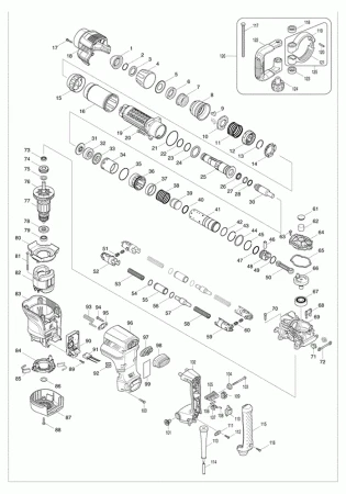 Фото Makita Резиновая трубка отбойный молоток Makita HM1111C рис.(60)