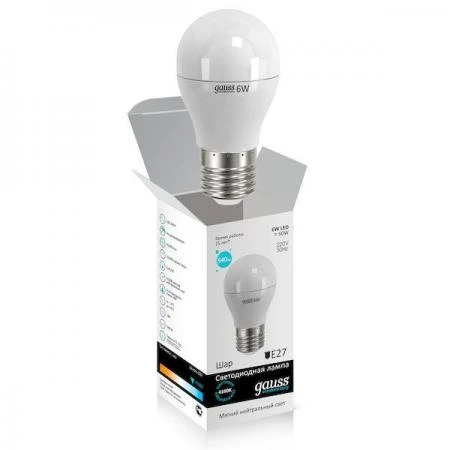 Фото Лампа светодиодная LED Elementary Globe 6Вт E27 4100К; LD53226