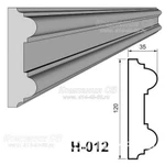 фото Декоративные элементы лепнины - фасадный декор наличник Н-012 на окна из пенопласта