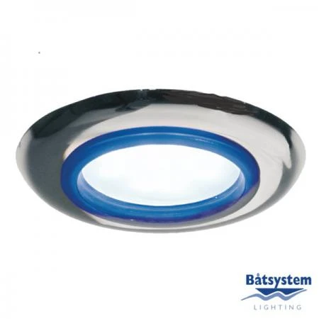 Фото Batsystem Светильник врезной светодиодный Batsystem Lots 9408CS 8 - 30 В 2 Вт серебряный с синим кольцом