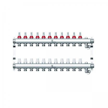 Фото Коллектор в сборе с расходомерами на 11 выходов Wester нержавейка