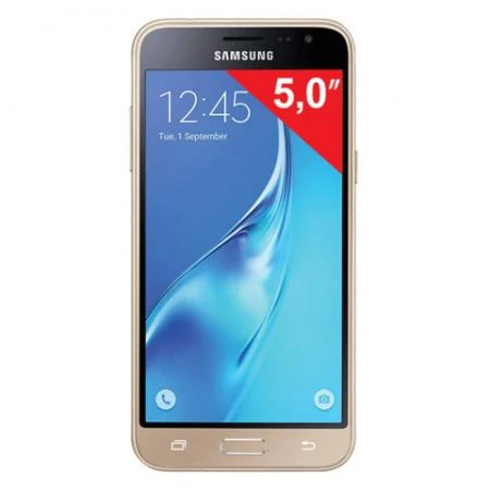 Фото Смартфон SAMSUNG Galaxy J3, 2 SIM, 5,0", 4G (LTE), 5/13 Мп, 8 Гб, microSD, золотой, пластик