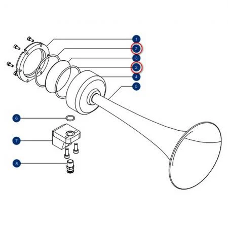 Фото DHR Уплотнительное кольцо DHR 40055 3 x 70 мм для пневматического сигнала H400