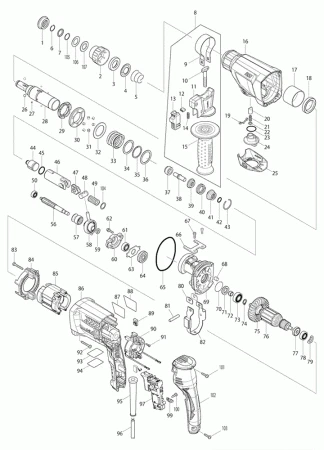 Фото Makita Направляющаяя противовеса перфоратор Makita HR2641 рис.( 80)