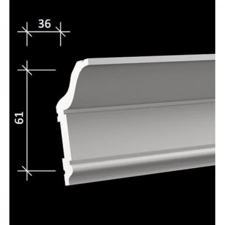 Фото Плинтус потолочный без орнамента1.50.174